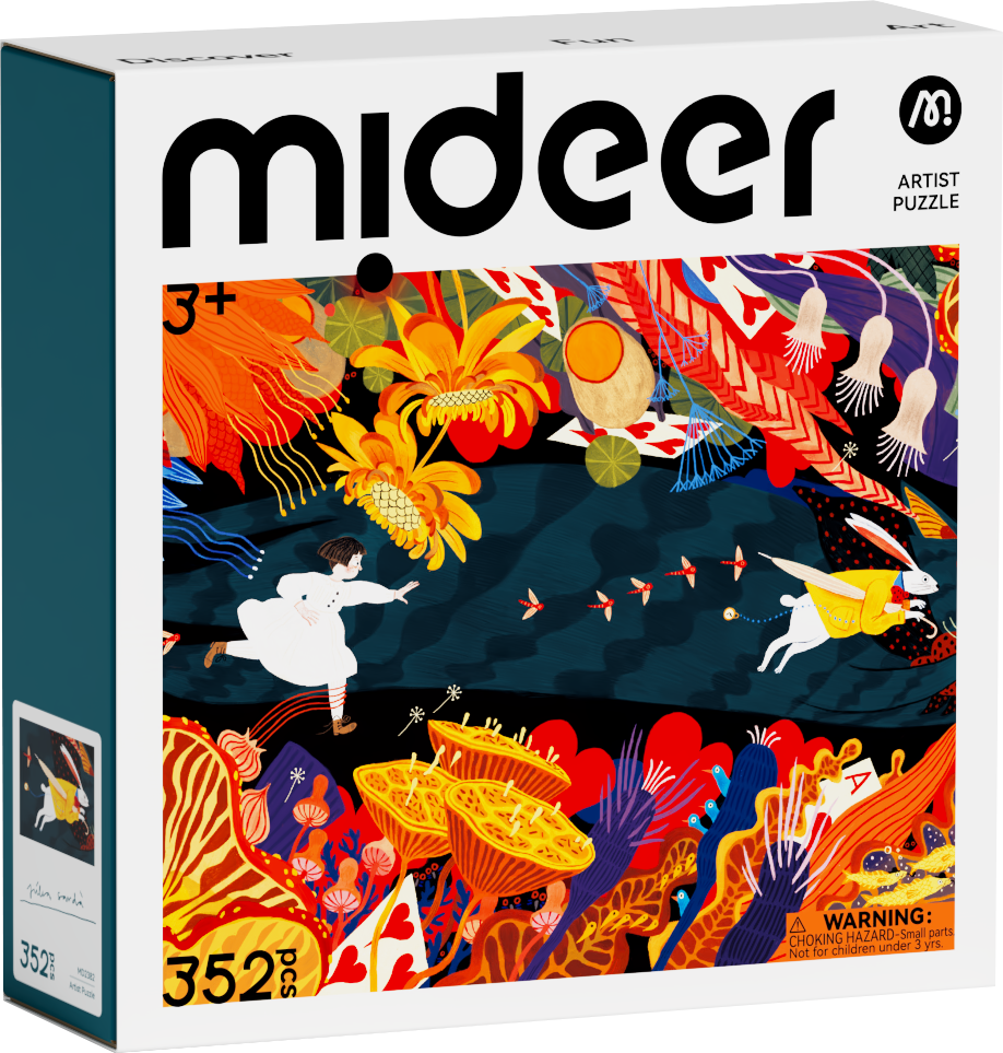 mideer Kunstnerpuslespil – Alice i Eventyrland
