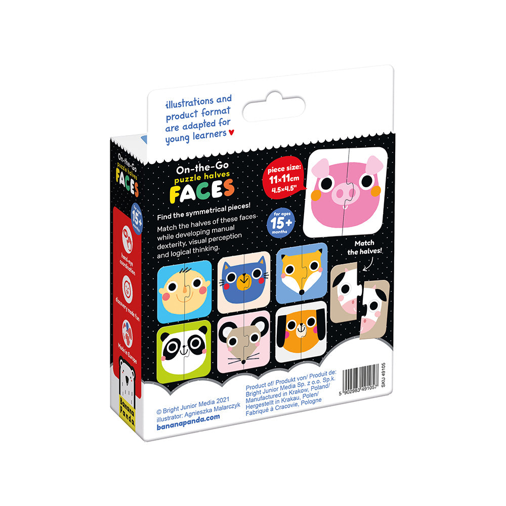 On-the-Go Puzzle – Halve ansigter 15 mdr.+