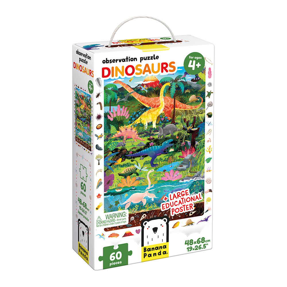 Observationspuslespil – Dinosaurer 4+