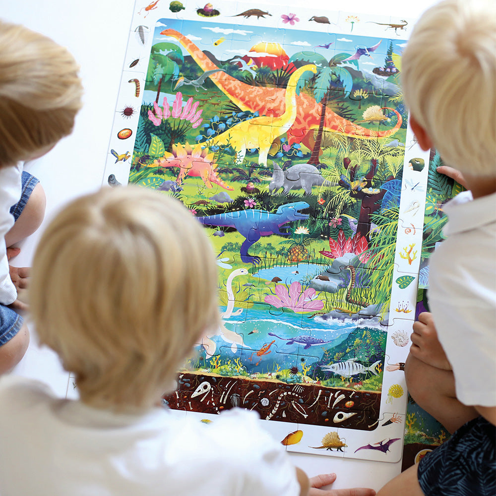 Observationspuslespil – Dinosaurer 4+