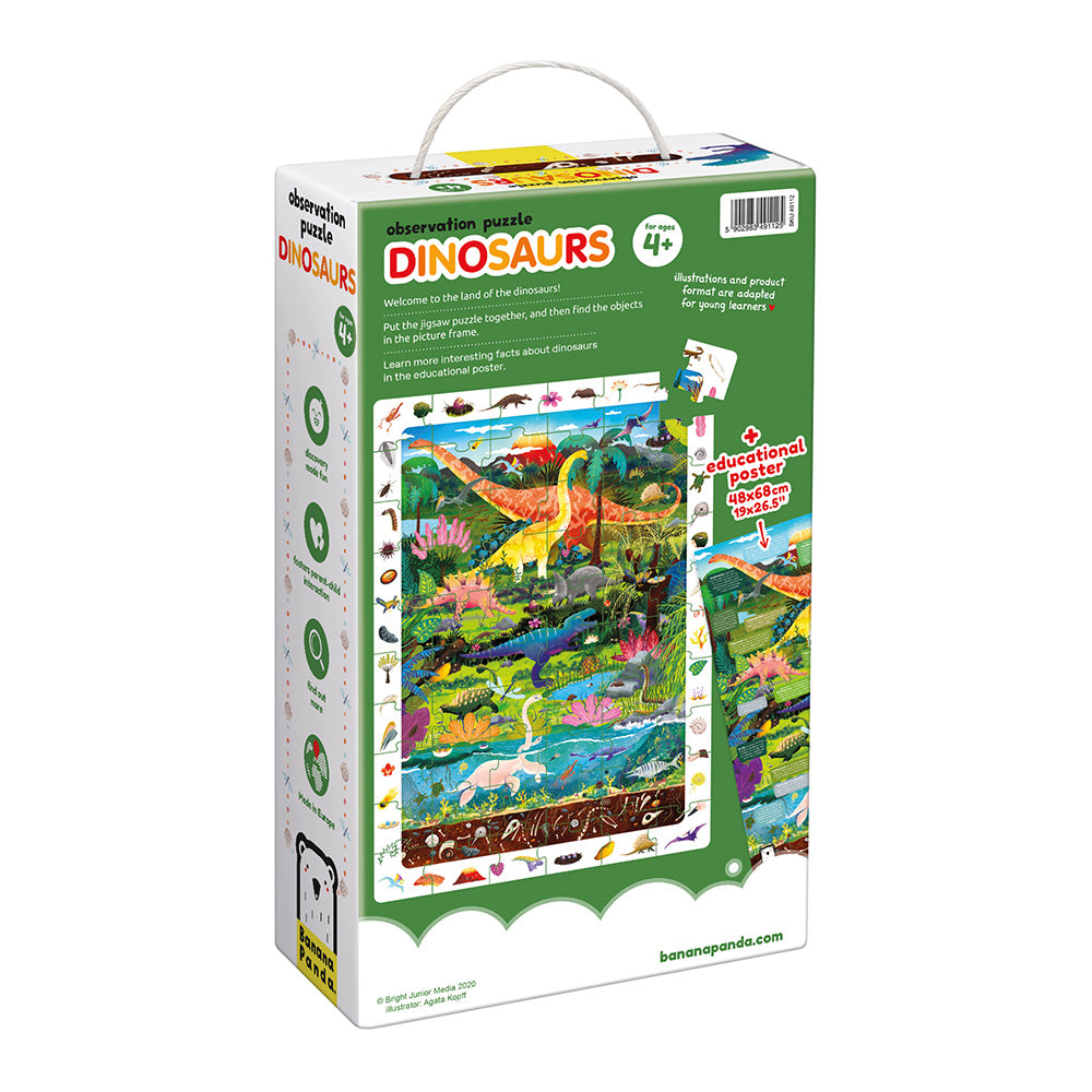 Observationspuslespil – Dinosaurer 4+