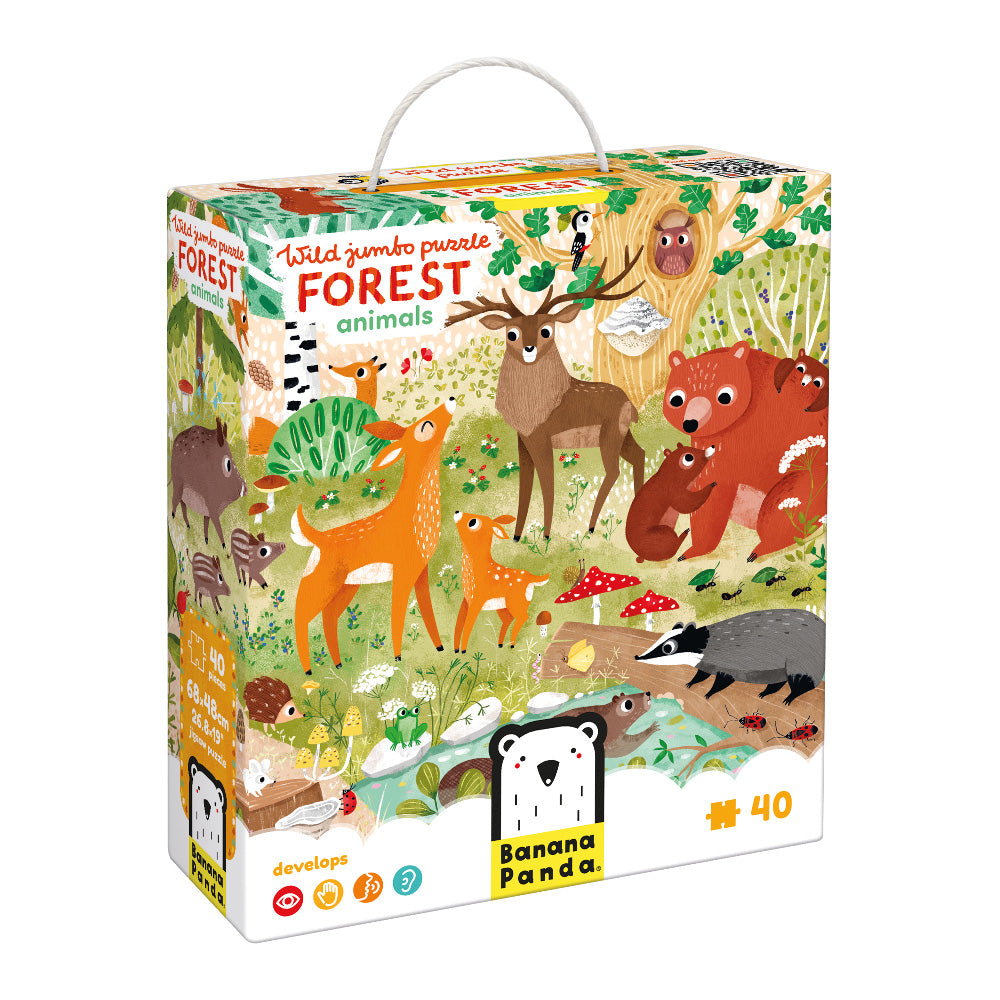 Vildt jumbo-puslespil – Skovens dyr 3+