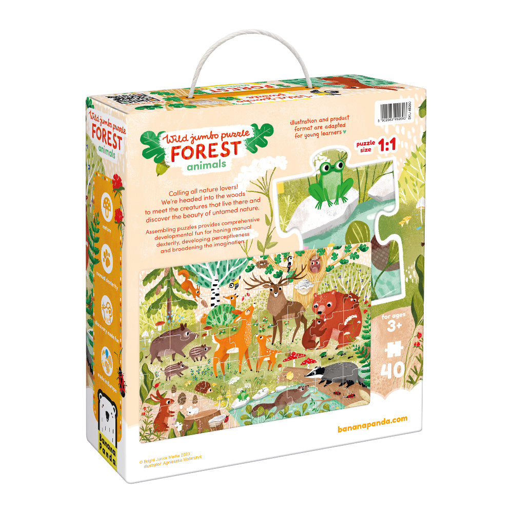 Vildt jumbo-puslespil – Skovens dyr 3+
