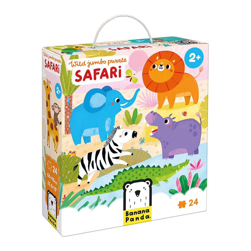Vildt jumbo-puslespil – Safari 2+