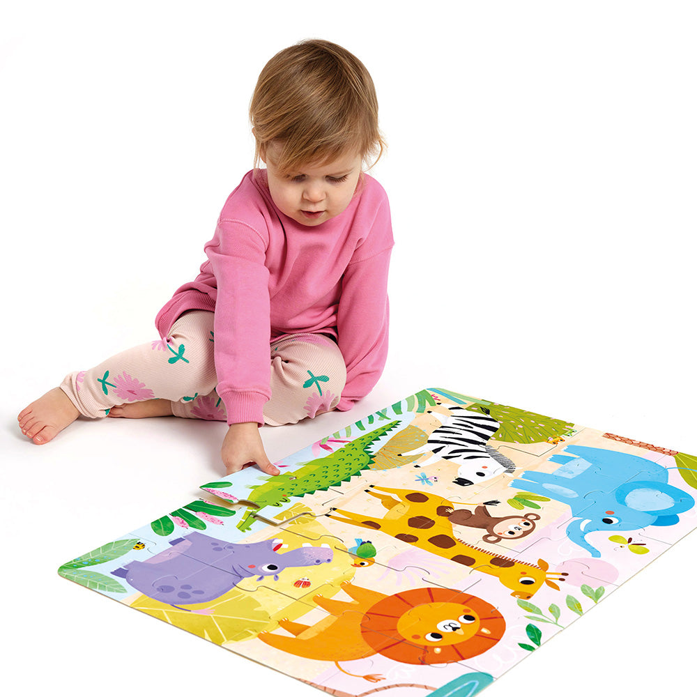 Vildt jumbo-puslespil – Safari 2+