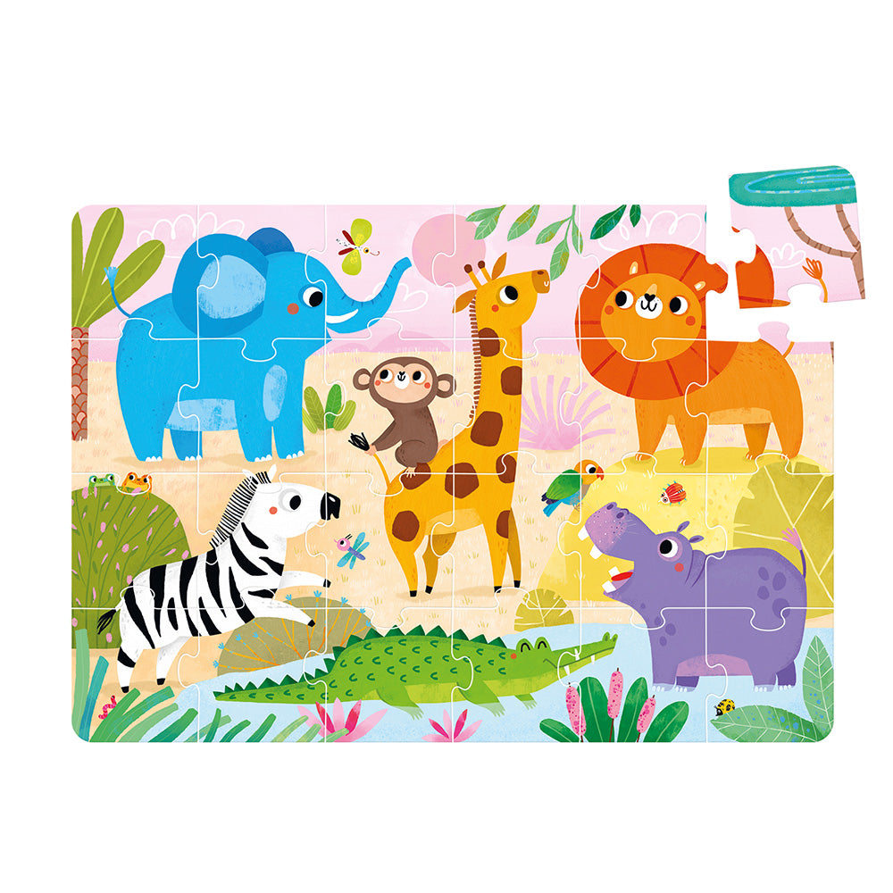 Vildt jumbo-puslespil – Safari 2+