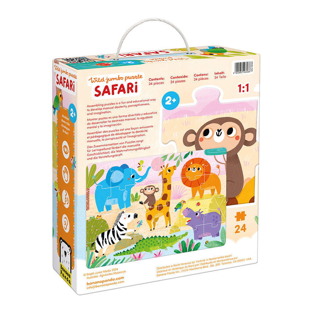 Vildt jumbo-puslespil – Safari 2+
