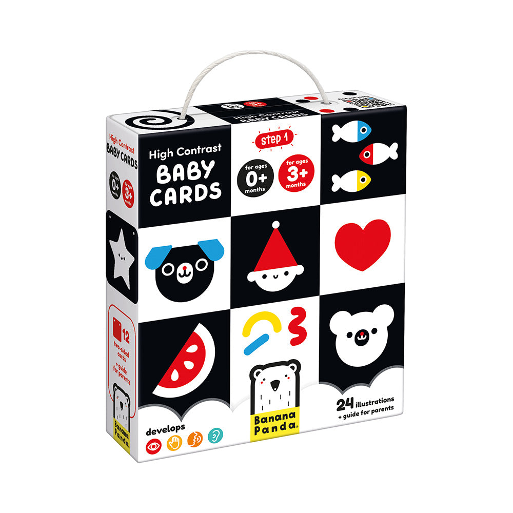 Babykort med høj kontrast 0 mdr.+ / 3 mdr.+
