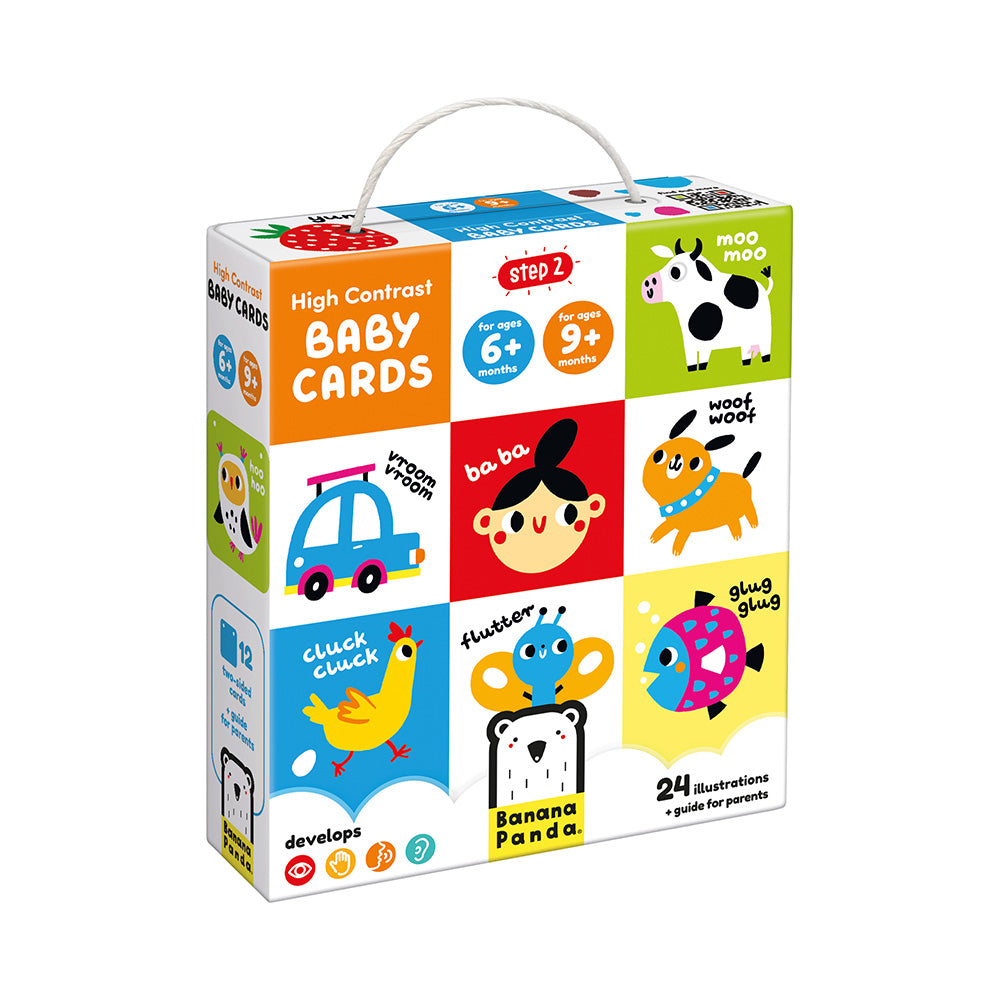 Babykort med høj kontrast 6 mdr.+ / 9 mdr.+