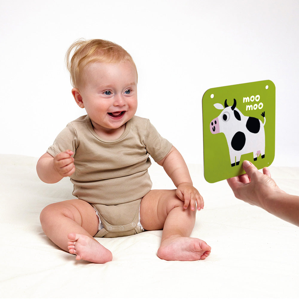 Babykort med høj kontrast 6 mdr.+ / 9 mdr.+
