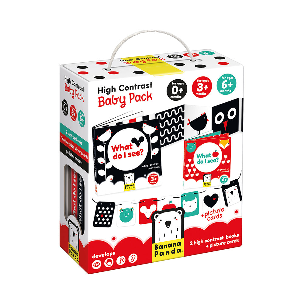 Baby-pakke med høj kontrast 0+/3 mdr.+/6 mdr.+