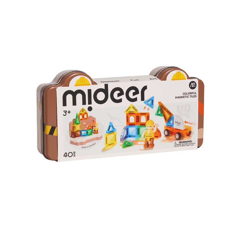 mideer Farverige magnetfliser - Junioringeniør - Minifliser