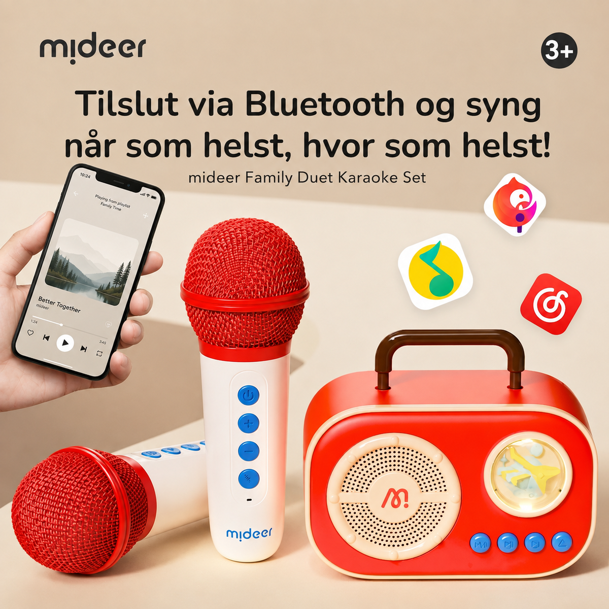Familie duet karaoke-sæt