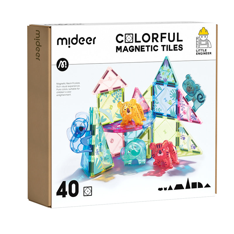 mideer Farverige magnetiske byggeplader