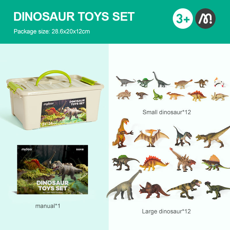 mideer Dinosaur legetøjssæt – 24 dele