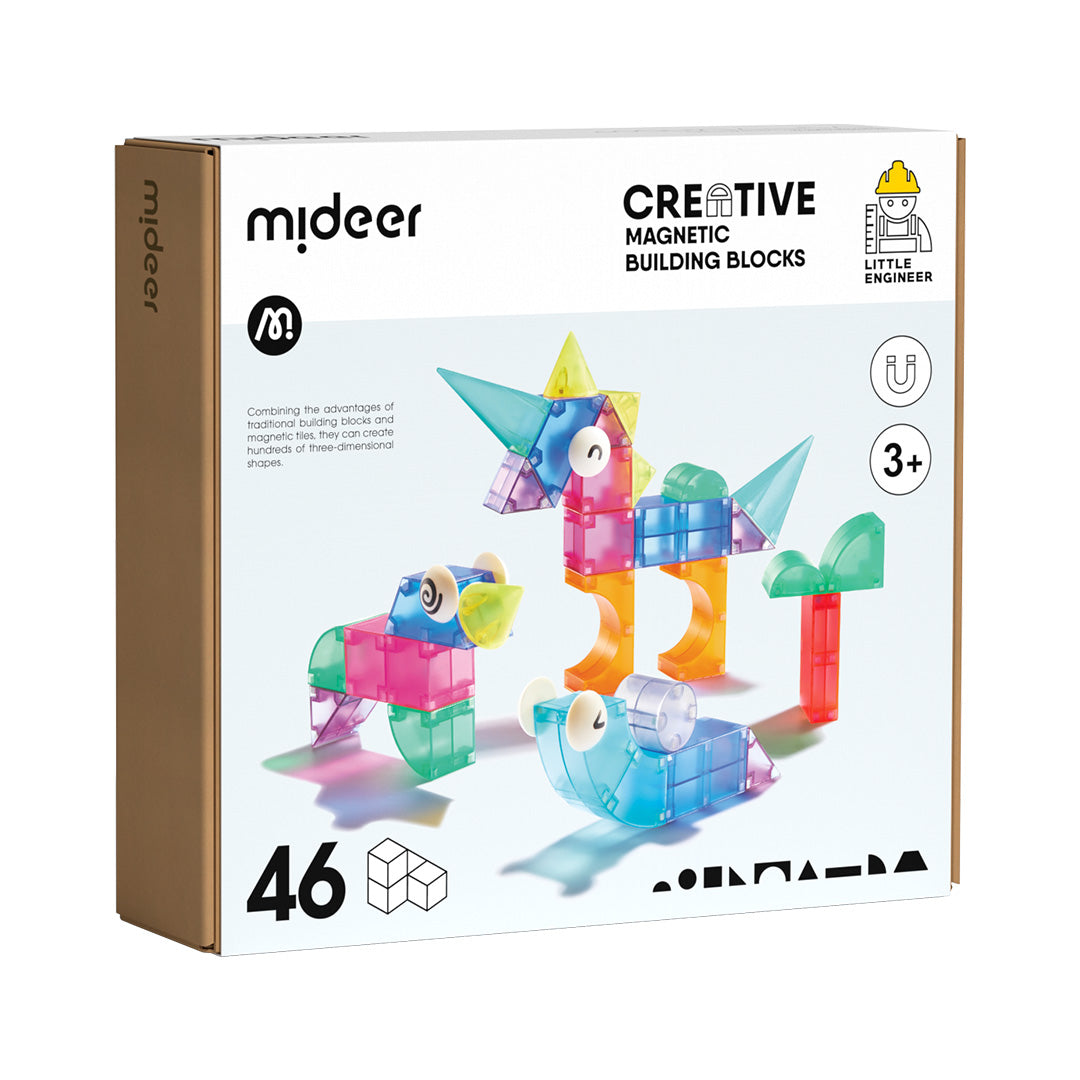 mideer Kreative magnetiske byggeklodser - 46 dele