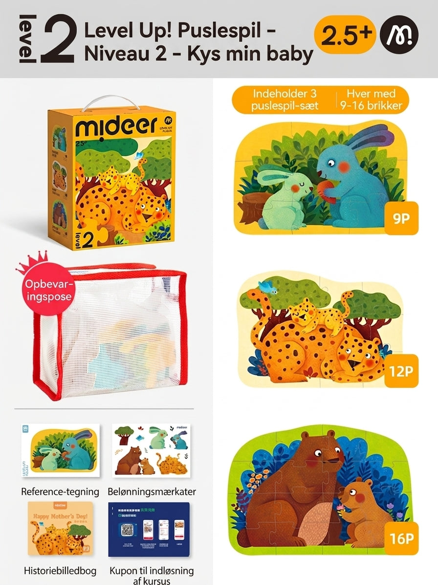 Level Up! Puslespil – Niveau 2 – Kys min baby