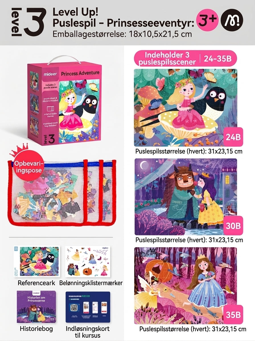 Level Up! Puslespil – Prinsesseeventyr