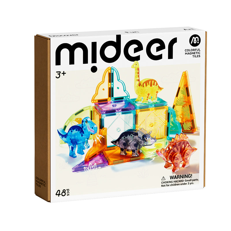 mideer Farverige magnetfliser - Juraeventyr