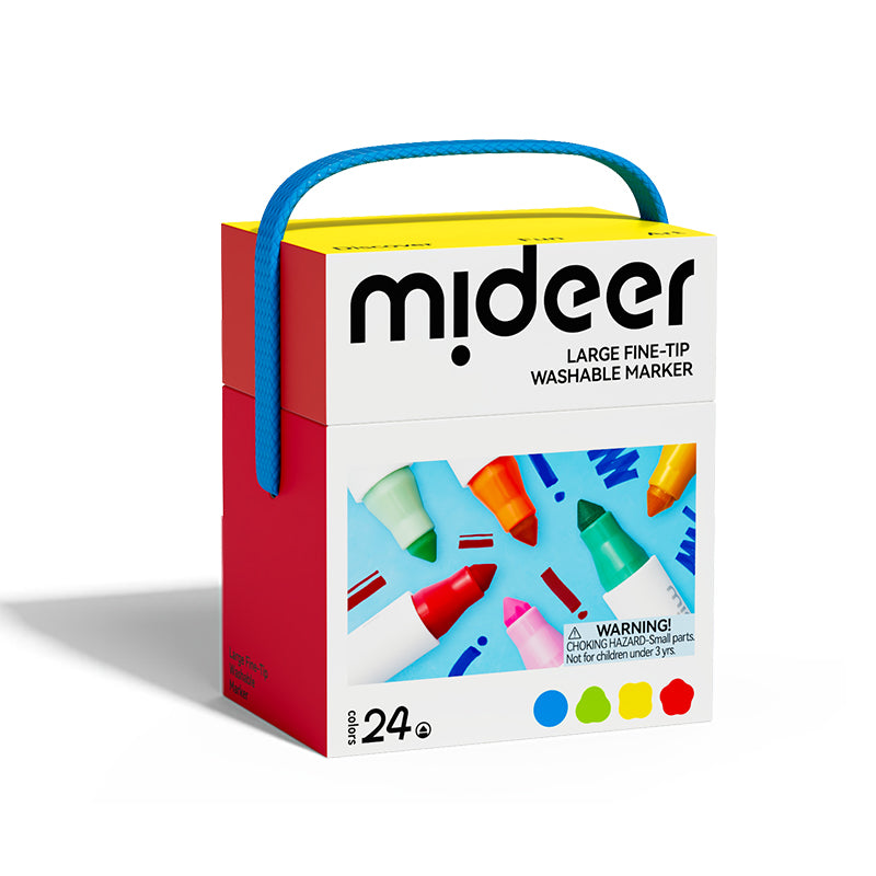 mideer Store vaskbare tuscher med fin spids – 24 farver
