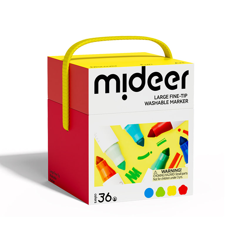 mideer Store vaskbare tuscher med fin spids – 36 farver