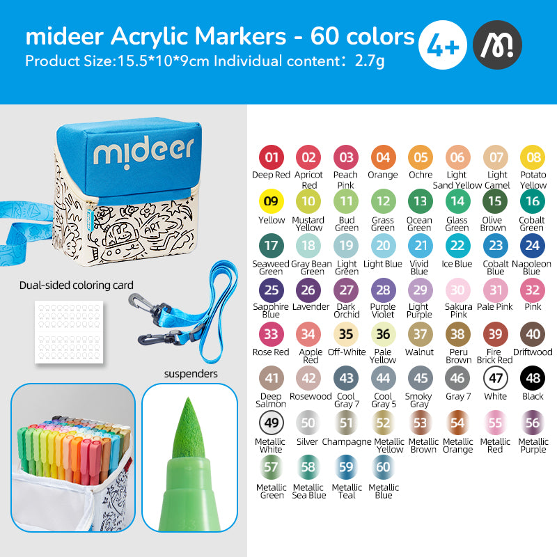 mideer Akryltuscher – 60 farver