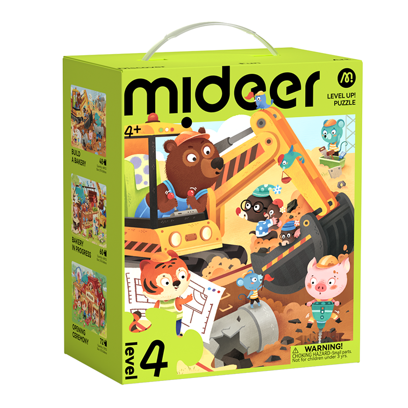 mideer Level-up Kunstpuslespil – Byggeplads (Niveau 4)