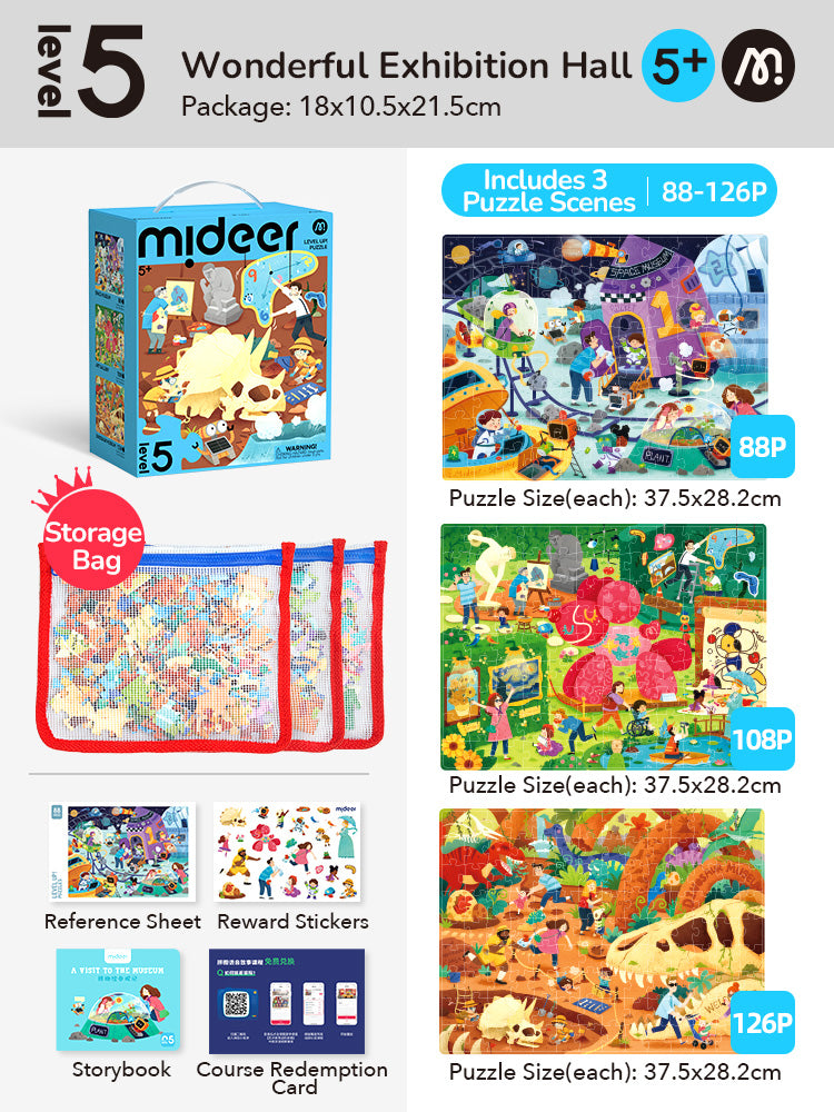 mideer Level-up Kunstpuslespil – Udstillingshal (Niveau 5)