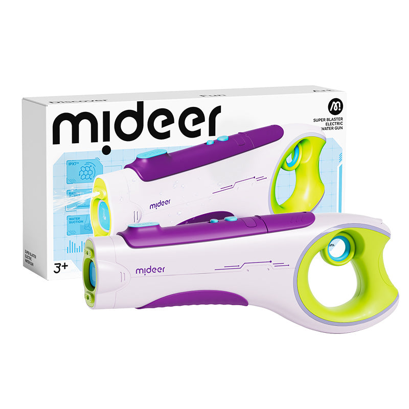 mideer Super Blaster elektrisk vandpistol – Lilla & Grøn