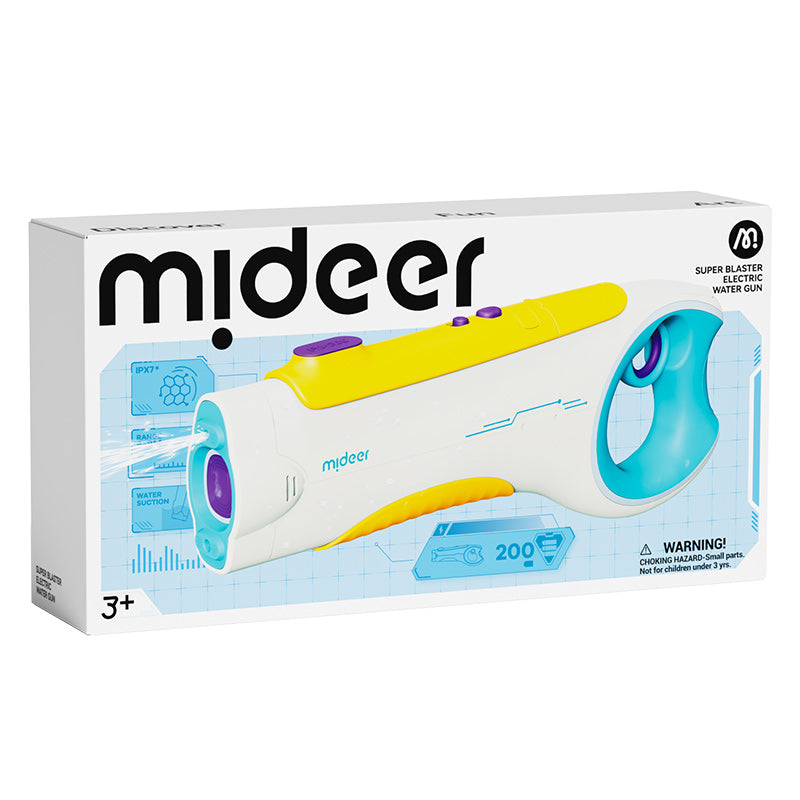 mideer Super Blaster elektrisk vandpistol – Gul & Blå