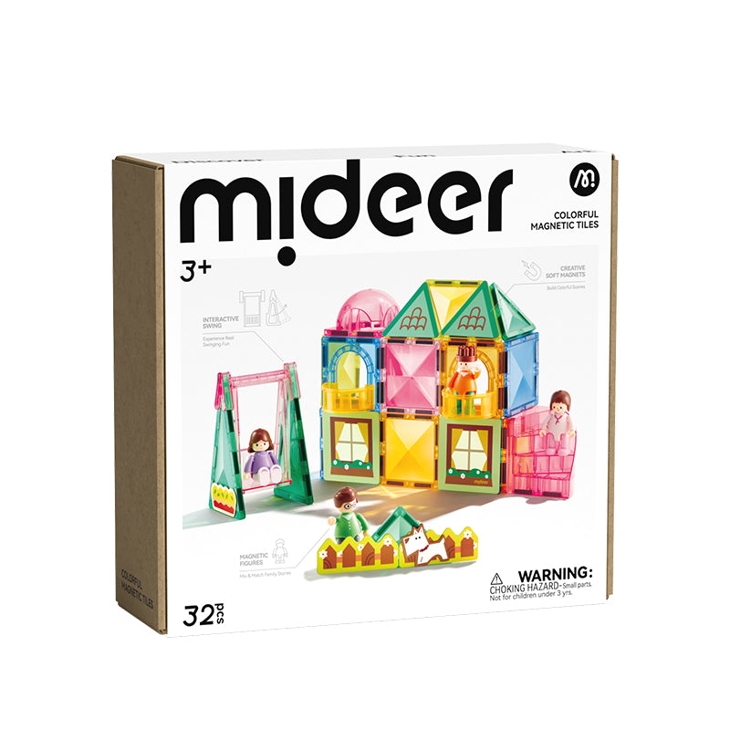 mideer Farverige magnetiske byggeplader – Vores familie