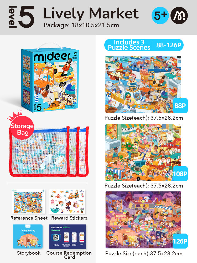 Level Up! Puslespil – Det travle marked