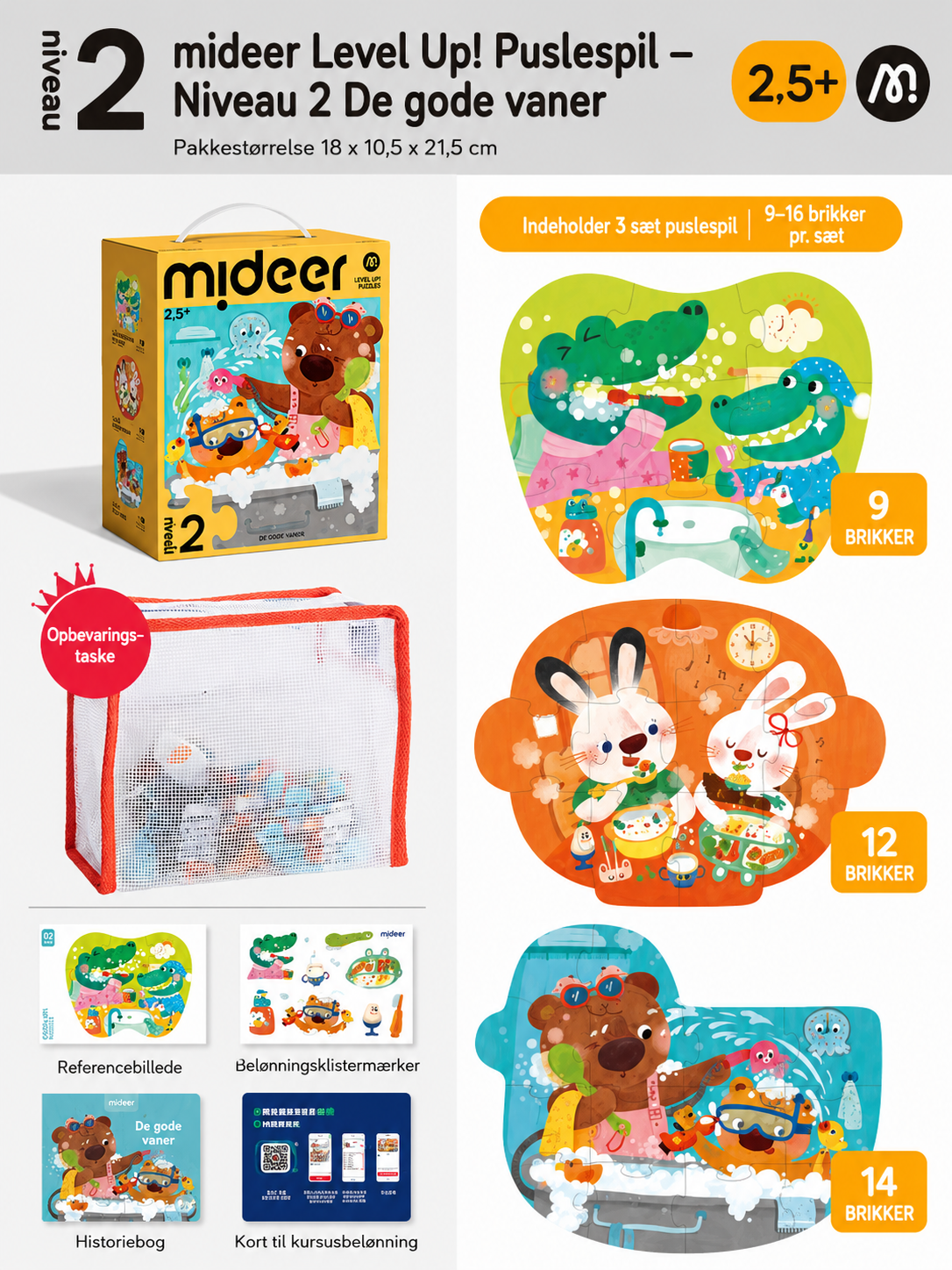 mideer Level Up! Puslespil – Niveau 2 De gode vaner
