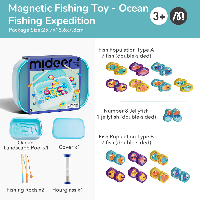 mideer Magnetisk fiskespil - Fisketur på havet