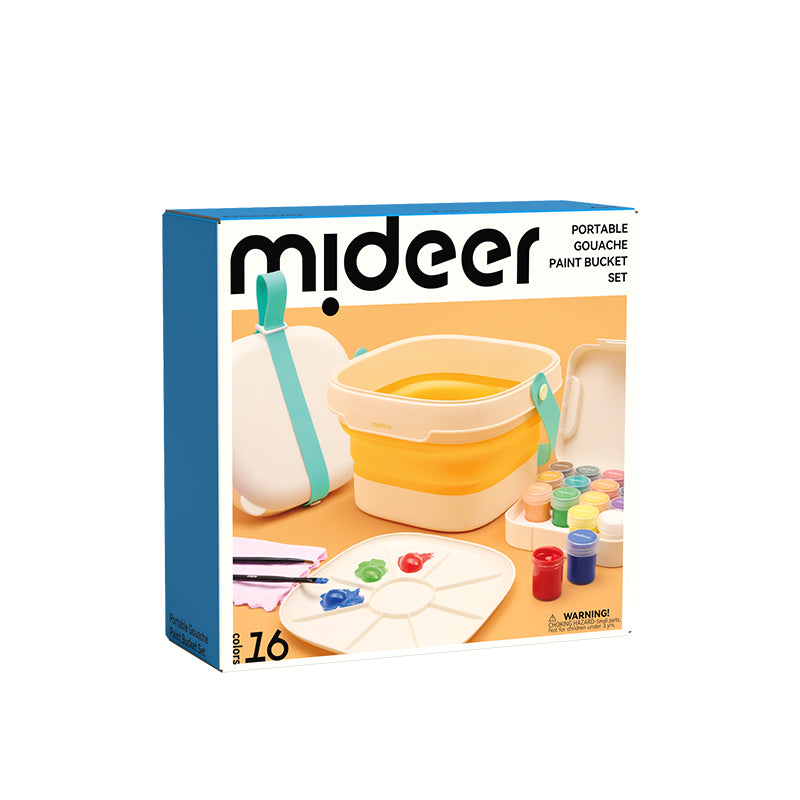 mideer Gouache-malesæt med transportabel spand