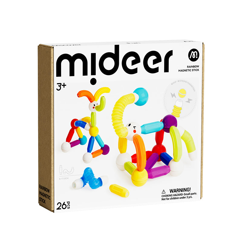 mideer Regnbue magnetiske byggestave – 26 dele