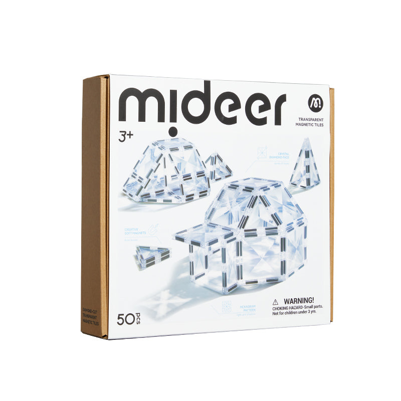mideer Gennemsigtige magnetfliser med diamantslibning - 50 dele