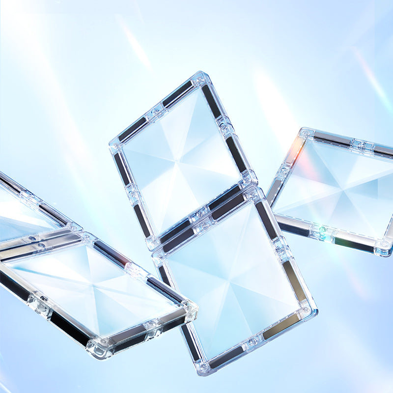 mideer Gennemsigtige magnetfliser med diamantslibning - 50 dele