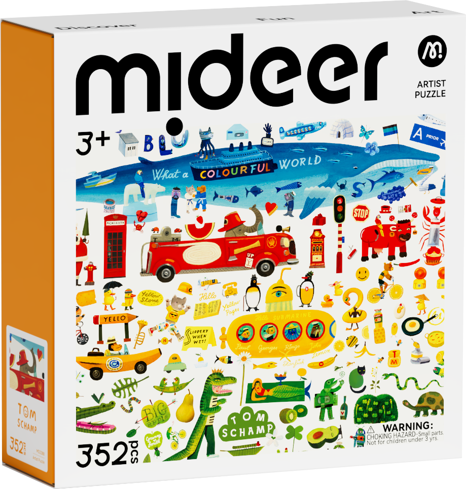 mideer Kunstnerpuslespil – Farverig verden