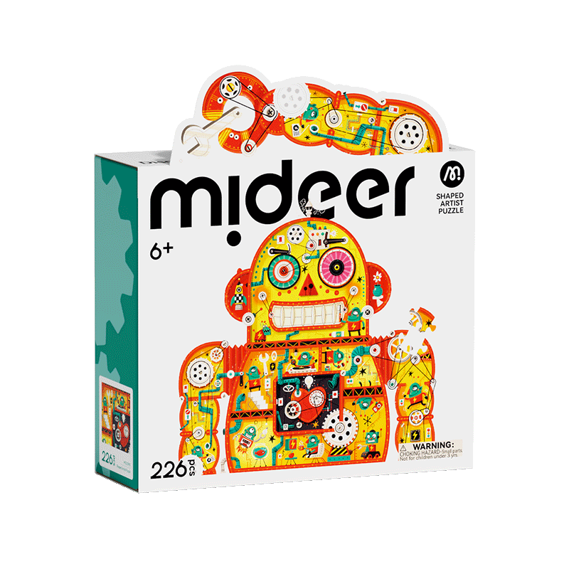mideer Formskåret Kunstnerpuslespil – Robotfabrik