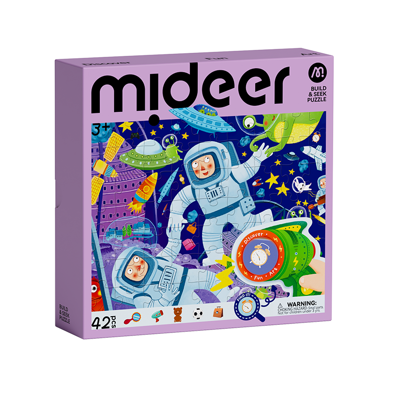 mideer Byg & Find Puslespil – Skattejagt i rummet
