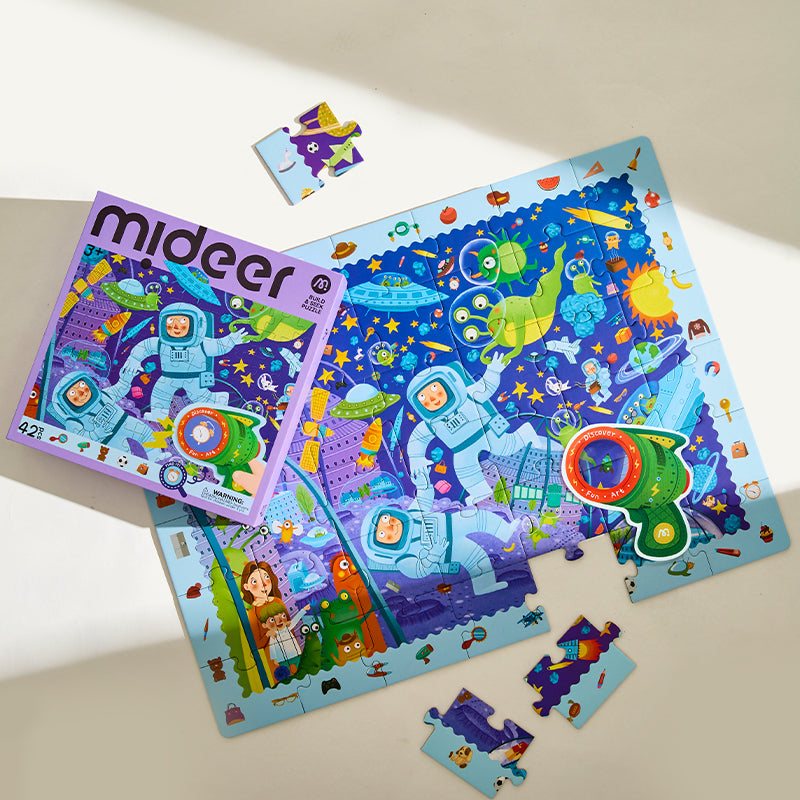 mideer Byg & Find Puslespil – Skattejagt i rummet