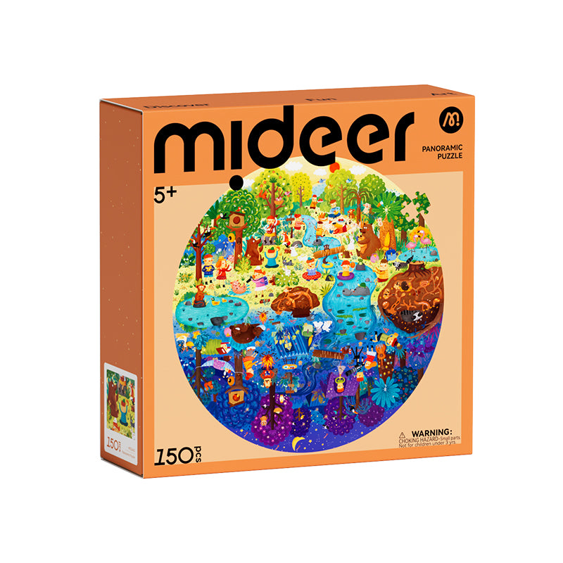 mideer Panoramapuslespil – En dag i skoven