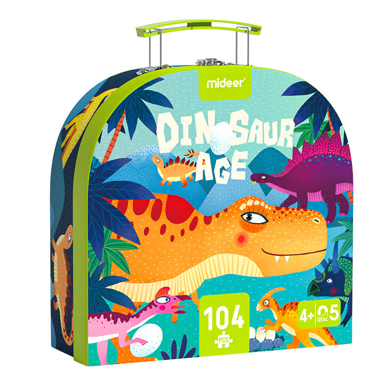 mideer Rejsepuslespil – Dinosaurernes tidsalder (104 brikker)