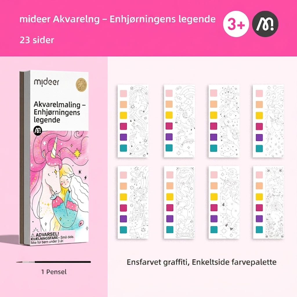 mideer Akvarelmaling – Enhjørningens legende