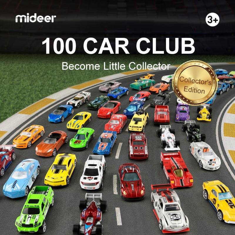 mideer Racerbiler i metal - Samlerudgave - 100 stk.
