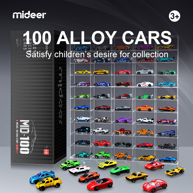 mideer Racerbiler i metal - Samlerudgave - 100 stk.