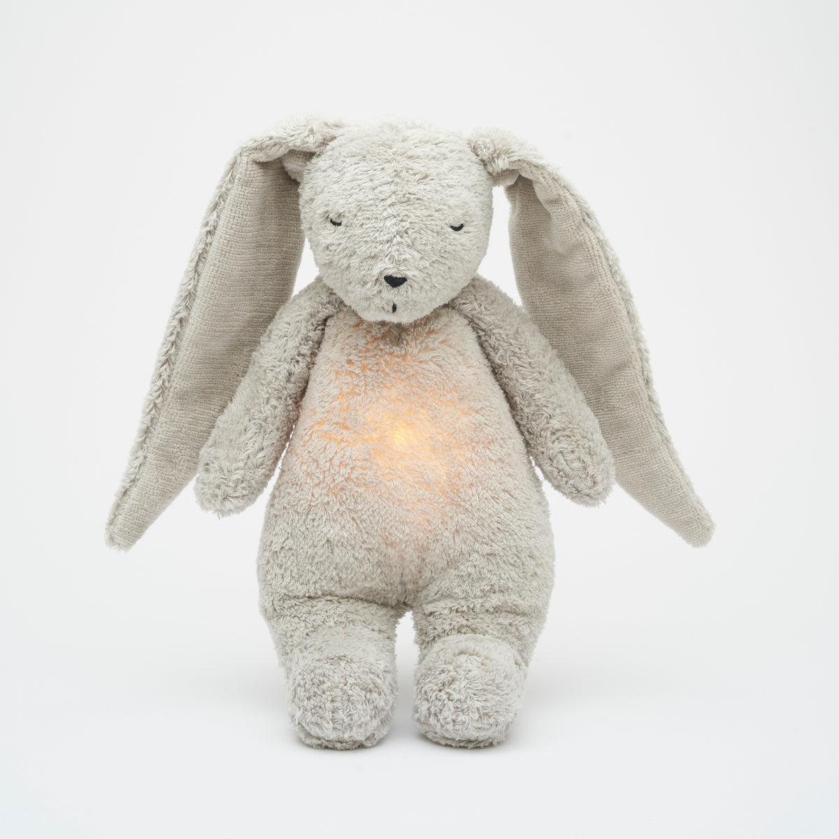 MOONIE 2.0 økologisk summende kanin med lampe – Grå