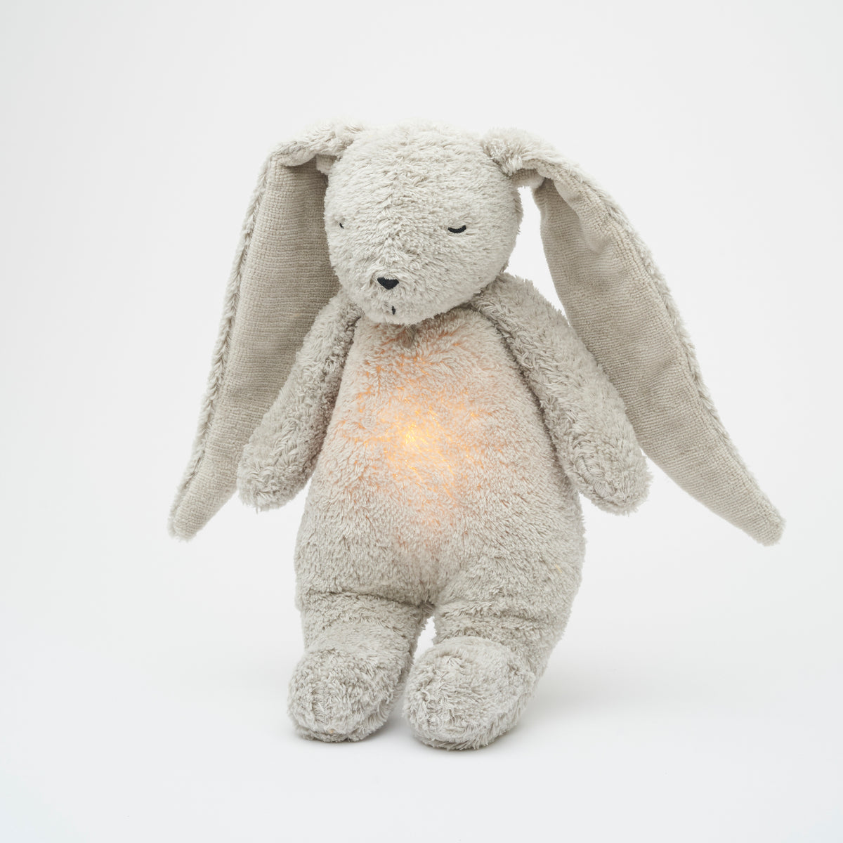 MOONIE 2.0 økologisk summende kanin med lampe – Grå