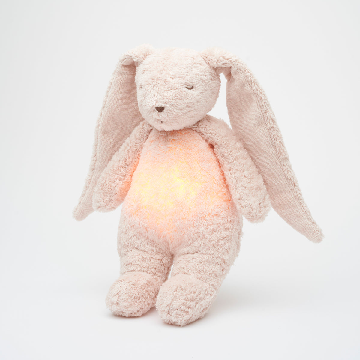 MOONIE 2.0 økologisk summende kanin med lampe – Rosa